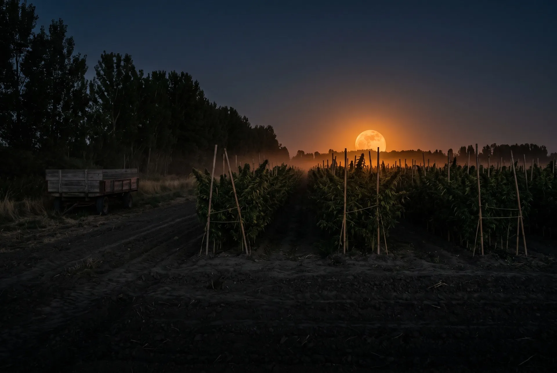 Listenbild Mega-Erträge: Der Erntemond über dem Feld