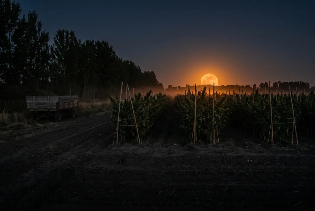 Listenbild Mega-Erträge: Der Erntemond über dem Feld